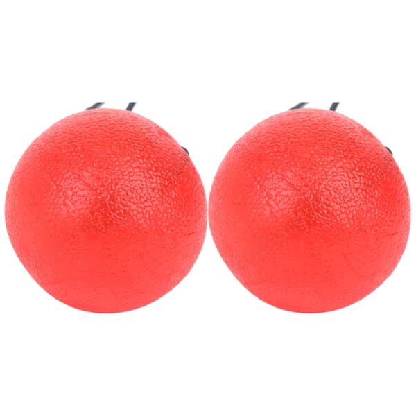 2pcs Silicone Hand Grip Balls for Pressure Reduction Wrist Training Massage Recovery Tool Red 25 Degrees