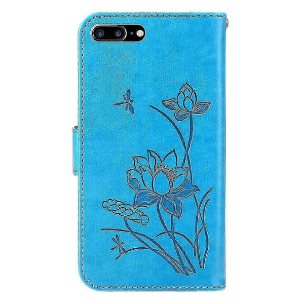 Fodral för iPhone SE 2022/2020/ iPhone 8 Präglat lotus PU-läder Plånboksfodral Flip Cover coque Etui
