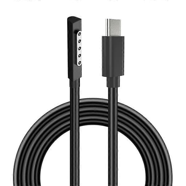 PD 65W Hurtigopladningskabel til Microsoft Surface RT/Surface Pro 1 2, Magnetisk Type-C Kabel Strøm [DB]