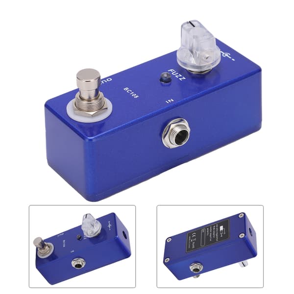 Fuzz Effect Mini Metal Effektorpedal med True Bypass Musiktilbehør