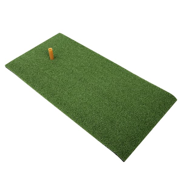 Golfslagmatta Inomhus Utomhus Golfsving Träningsgräsmattor med Gummi Golfpeg