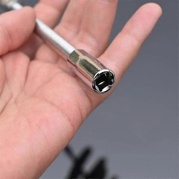 Universal Electric Socket Wrench Extension Rod, 1/4, 3/8, 1/2 Socket Wrench Drive Head, Bendable Flexible Socket Extension Rod Shaft Set (3 pcs)