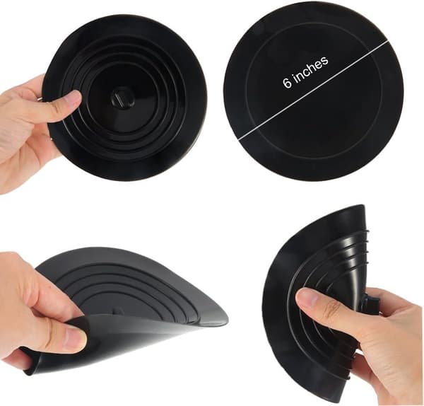 Oppvaskkumpropp Silikon Svart 15 cm