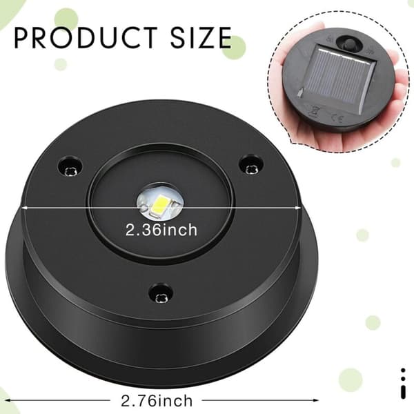 Sett med 2 reservedeler for solcellelamper – skjerm for solcellepanel, lykt, solcellereservedeler