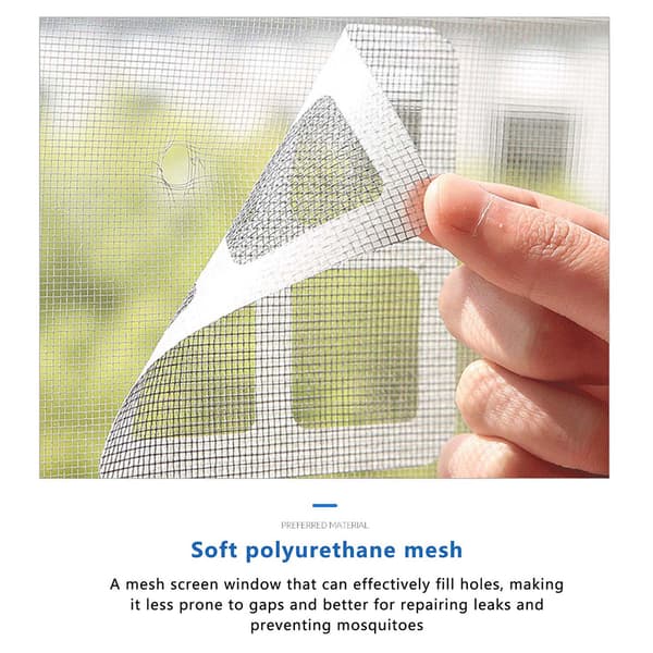 Window Screen Repair Tape Self-Adhesive Window Screen Sticker Can Be Cut Instantly Window Screen Patch Grey Grey