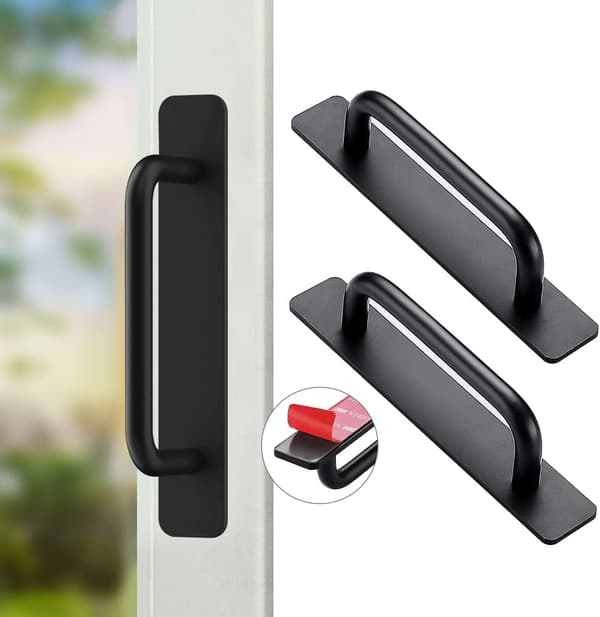 2 stk selvklebende møbelhåndtak, selvklebende aluminium H