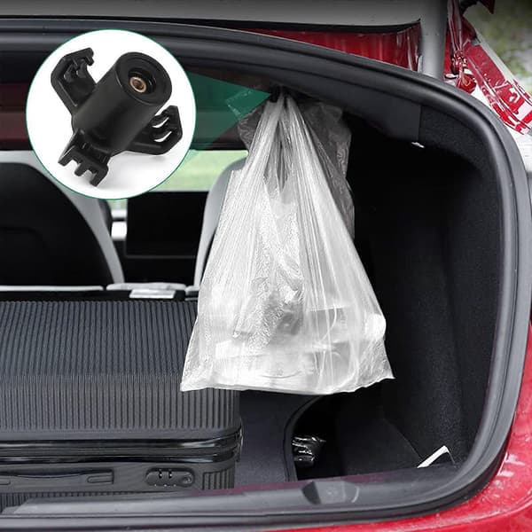 2 stk. Bagagekrog Tesla Model 3 Bagagerumskrog ABS Bagagekrog Taskekroge, Sort