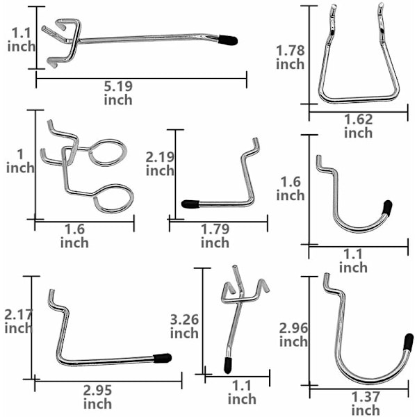 Pegboard Hooks, Pegboard Hook Assortment, Pegboard Basket Set for Tools, Pegboard Hook Organization