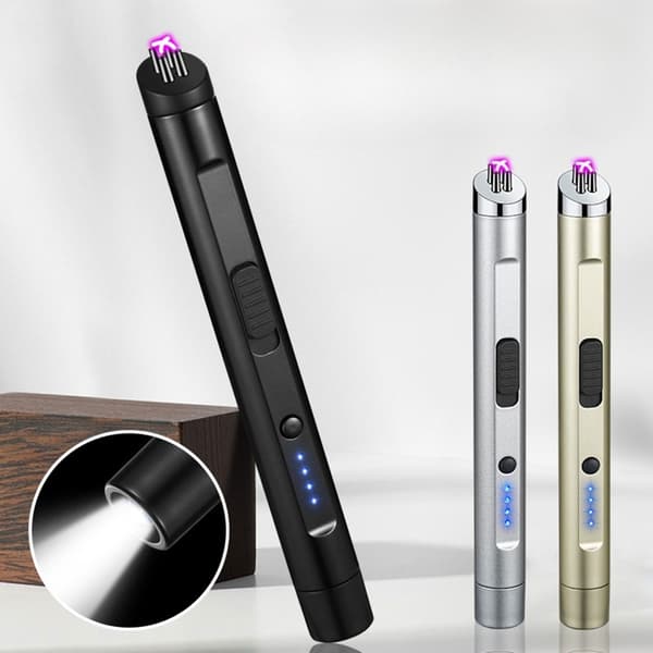 Genopladelig Elektrisk Lighter Plasma Arc Lysestage Lighter Flammefri Vindtæt USB-Lighter Glød Glod