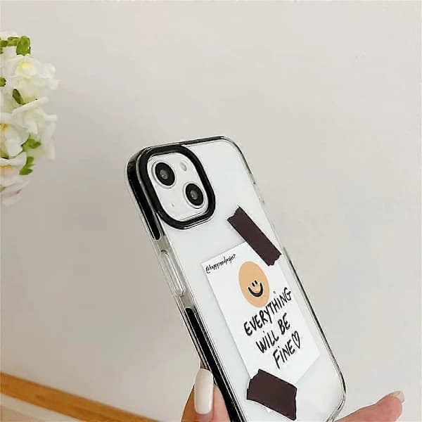 Transparent Phone Case for iPhone 13 6.1 \" Case Cute Built-in Bumper Protection Shockproof Case for iPhone 13 Case (for iPhone 13)