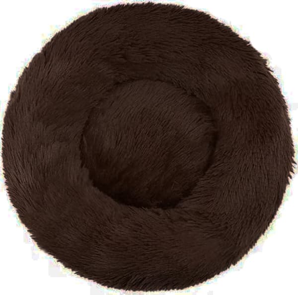 Varm hundeseng, fluffy kattekurv, XS størrelse 40cm, brun, 1 stk