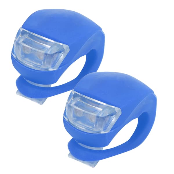 2pcs 2LED Bicycle Light Taillight Colorful Warning Light 3 Lighting Modes High Brightness Waterproof Blue