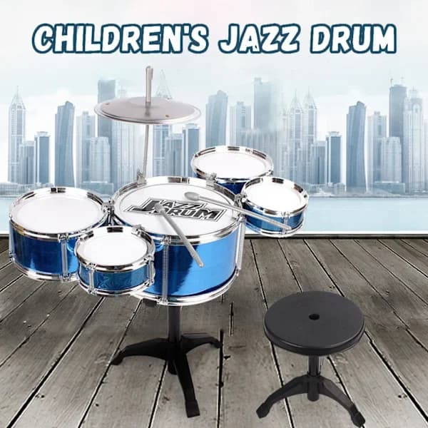 Toddler Drum Set, Durable Drums, Detachable Drum Instrument, Red, Extra Large Drum Set