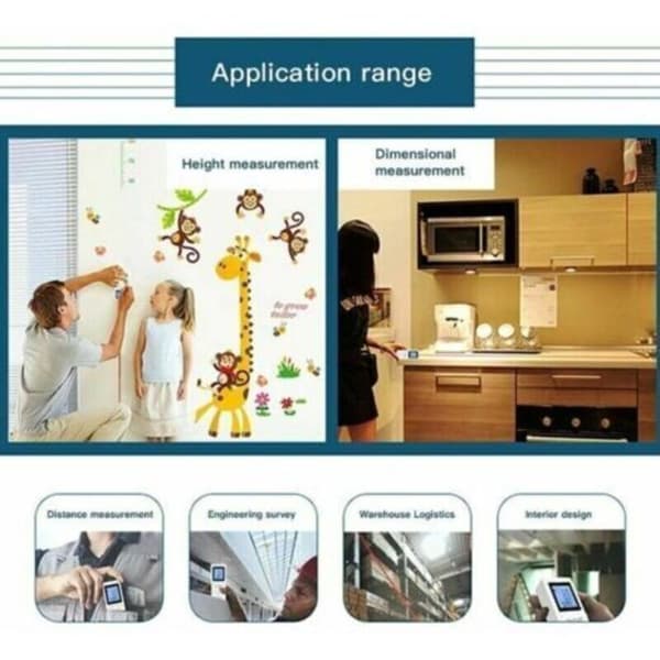 Portable Laser Rangefinder, Mini Rechargeable Digital Infrared Meter, Home Use Measuring Tool 25M, 1 pc