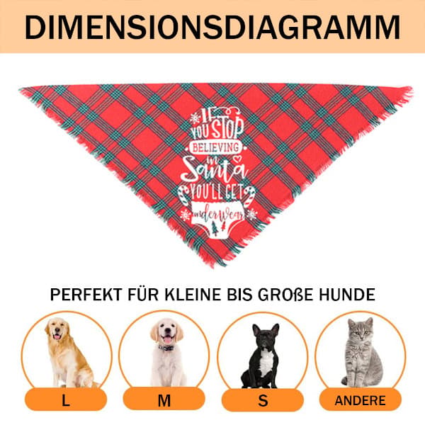 Julehalsbånd til små, mellomstore og store hunder og katter.