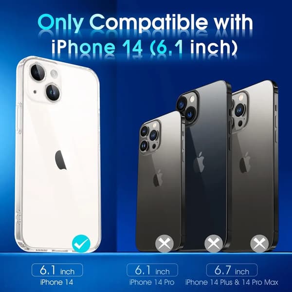 iPhone 14 Transparent TPU-fodral – Extra kameraskydd iPhone 14 iPhone 14 iPhone 14