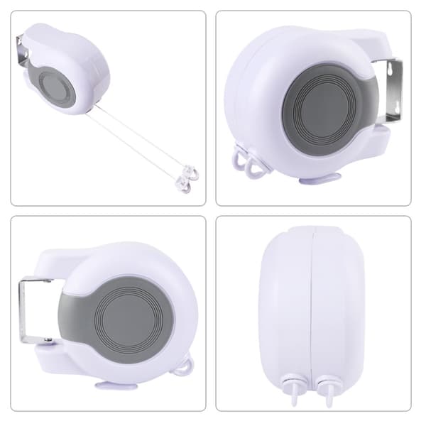 Retractable Clothesline 13m White