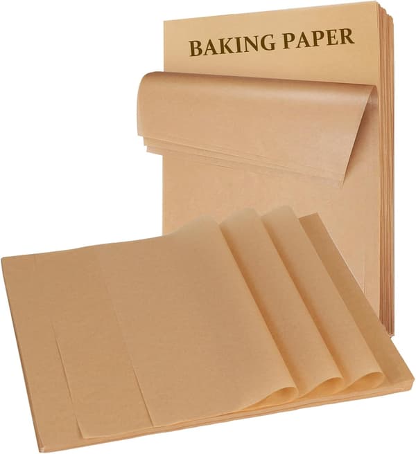 200 ark bakepapir, 30 x 40 cm, fettsikkert bakepapir for matlaging, baking og grilling
