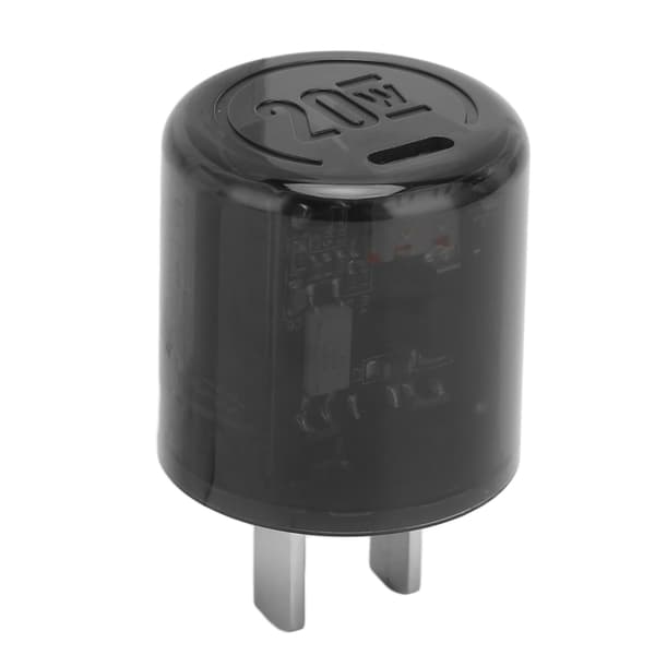 20W hurtigoplader PC gennemsigtig USB C-interface vægoplader mobiltilbehør til iPhone 13 12 11 US-stik 100-240V sort