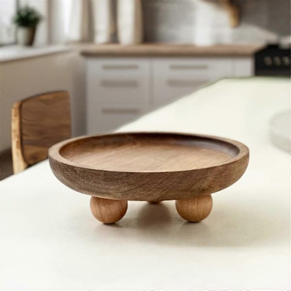 Träbricka Tårtfat Desserttallrik Aromaterapi Ornamentbricka, Oval