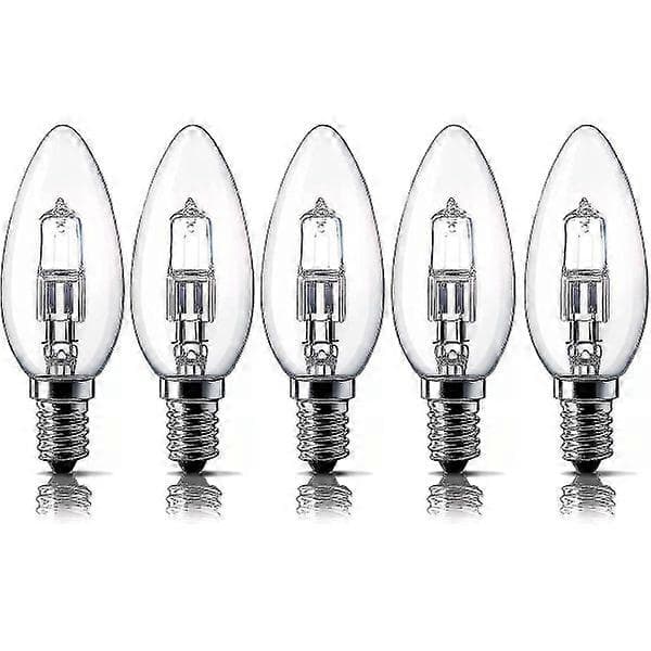 E14 28W Halogenlampor, Liten Edison Skruvsockel (SES) 2700k Varmvit Dimbar 5-pack