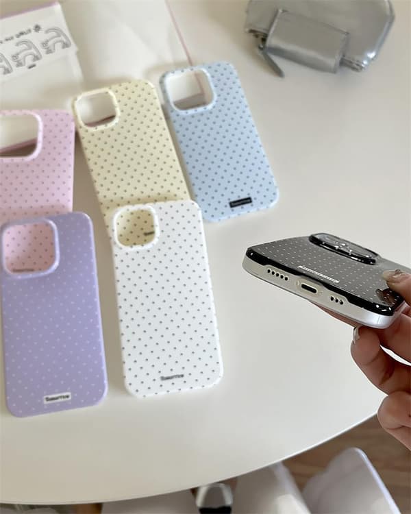 Compatible with iPhone 16 Pro Max Case with Cute Fashion Polka Dot Design Simple Soft TPU Slim Protective Case for iPhone 16 Pro M