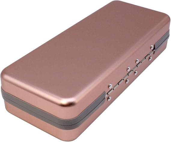 Trendigt aluminiumglasögonfodral rosa