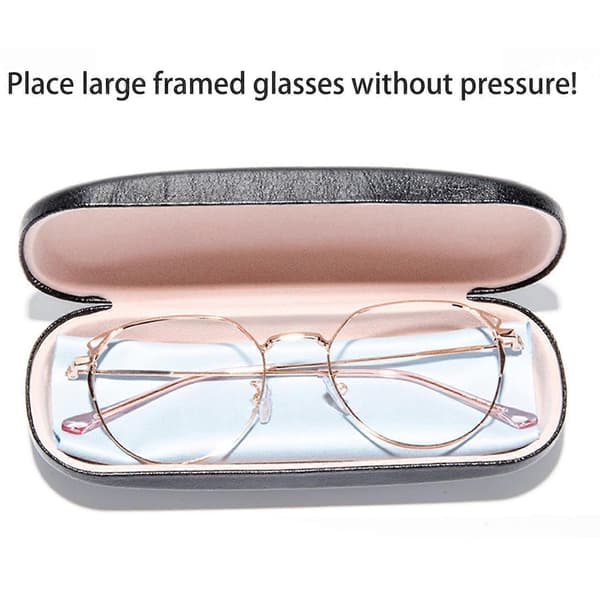 Hard Sunglasses Case Glasses Case Lightweight Eyeglasses Case Hard PU Leather Elegant Solid Color Easy to Carry Red Red Red