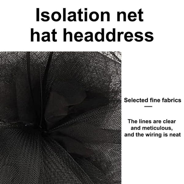 Fascinator-hatut 20-luvun 50-luvun hattu Cocktail-teekutsut Päähine Musta