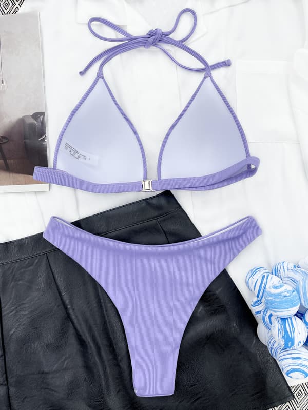 Dame 2-delt badedragtsæt (lilla - 32 - 34s) Klassisk Adjusta