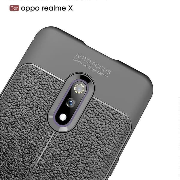 Litchi tekstur TPU stødsikkert etui til OPPO Realme X