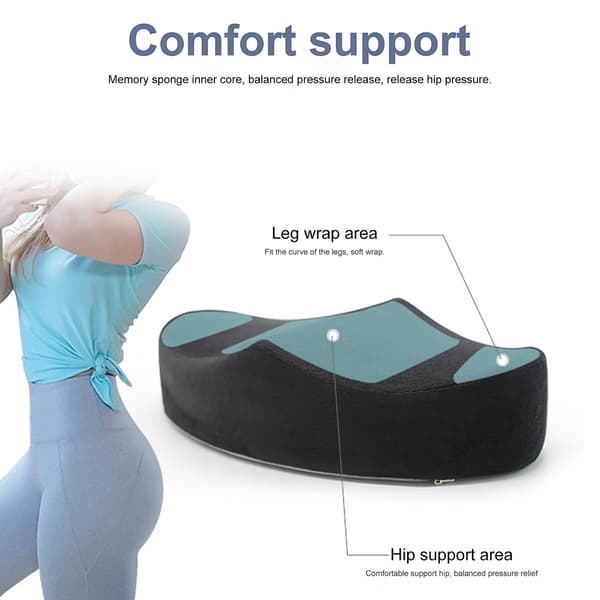 Memory Foam Sittdyna Ergonomisk Stolsdyna Bekväm Hållningsstöd Kudde För Hemmakontor Grå Grey
