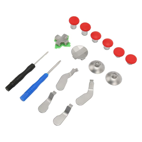 Handle Metal Key Paddle Set Professional Aluminum Alloy Replacement Control Key Paddle Kit for PS4 Red
