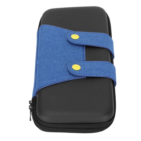 Game Storage Bag Hard Shell Durable Double Zippers Portable EVA Game Storage Bag for Switch Black Blue for Switch
