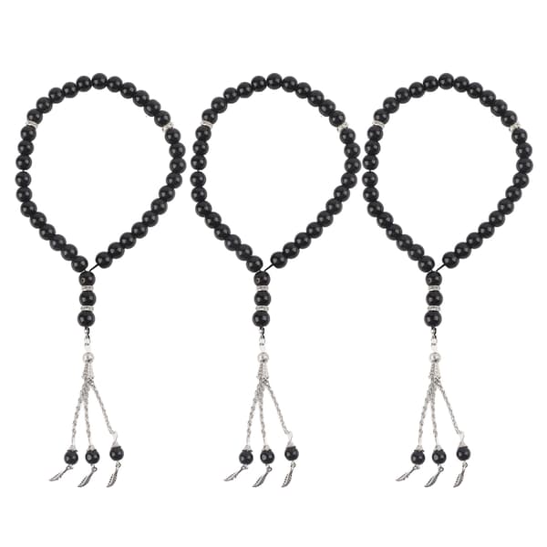 3 Pcs Prayer Beads 33 Beads Polished Smoother Surfaces 10mm Diameter Comfortable to Wear Brighter Handheld Prayer Beads