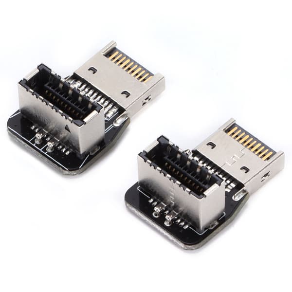 2 stk. adapter metal USB3.1 10 Gbps han til hun TypeE Plug Play udvidet dataadapter