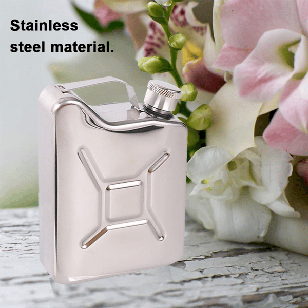 Stainless Steel Hip Flask with Leak-Proof, Unbreakable, Creative Design for Camping, Picnic, Outdoor Use, Silver