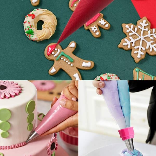 Cake Decorating Supplies for Baking with Reusable White Pastry Bag KLB
