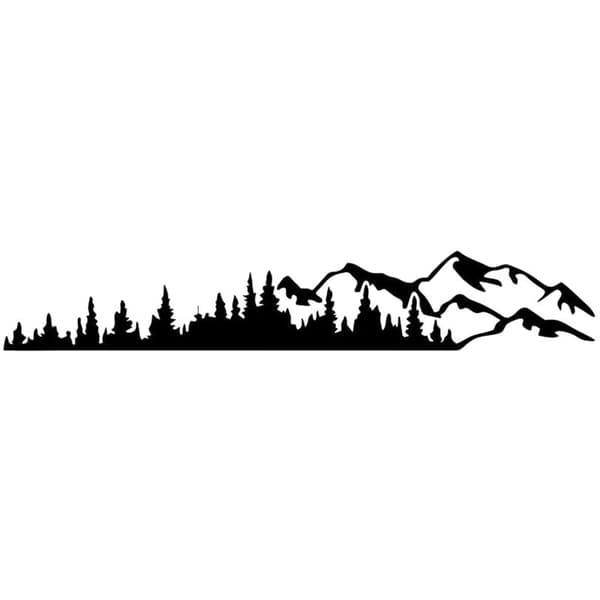 RV Camper Side Window Bumper Decal Large Mountain Tree Decoration for Car Truck