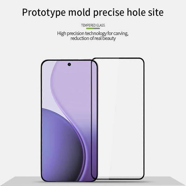 For Oppo Reno14 F 5G Screen Protector MOFI 9H Full Glue Full Coverage High Aluminum-Silicon Glass Fi