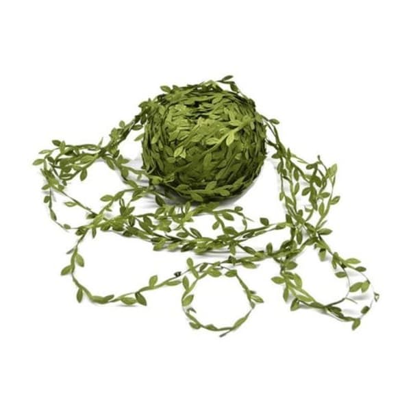Silke stoff blad krans dekorasjon tilbehør grønne blad rotting blad simulering DIY