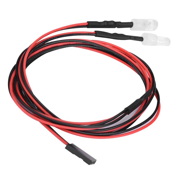 2 stk 5 mm frontlys RC-tilbehør LED-lys for 1/10 modell driftbilkjøretøy (12# rødt lys)