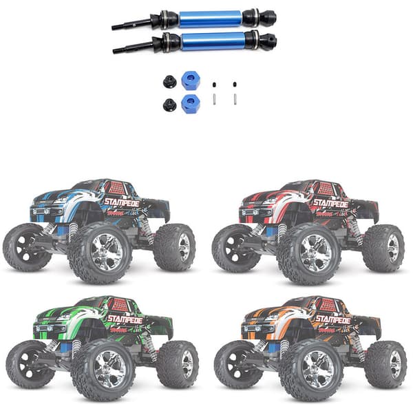 2 stk. metal bageste drivaksel CVD til 1/10 Slash Stampede Hoss VXL 2WD RC bil opgraderingsdele, blå