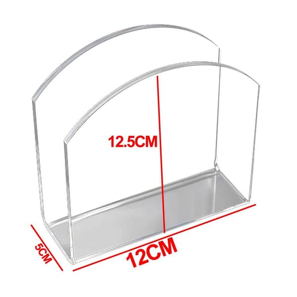 Crystal Clear Acrylic Napkin Holder for Table, Transparent Napkin Holder