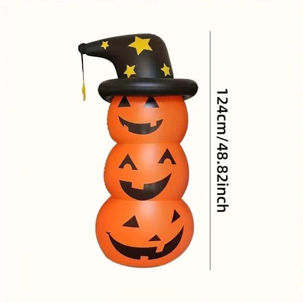 Gigantiske oppblåsbare oransje PVC-gresskar - Halloween-dekorasjon