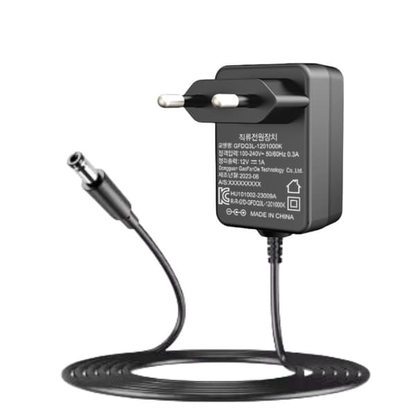12V 1A strømadapter kompatibel med europæiske GS/CE-standarder til bærbare computere - 12V1A - 5.5*2.1