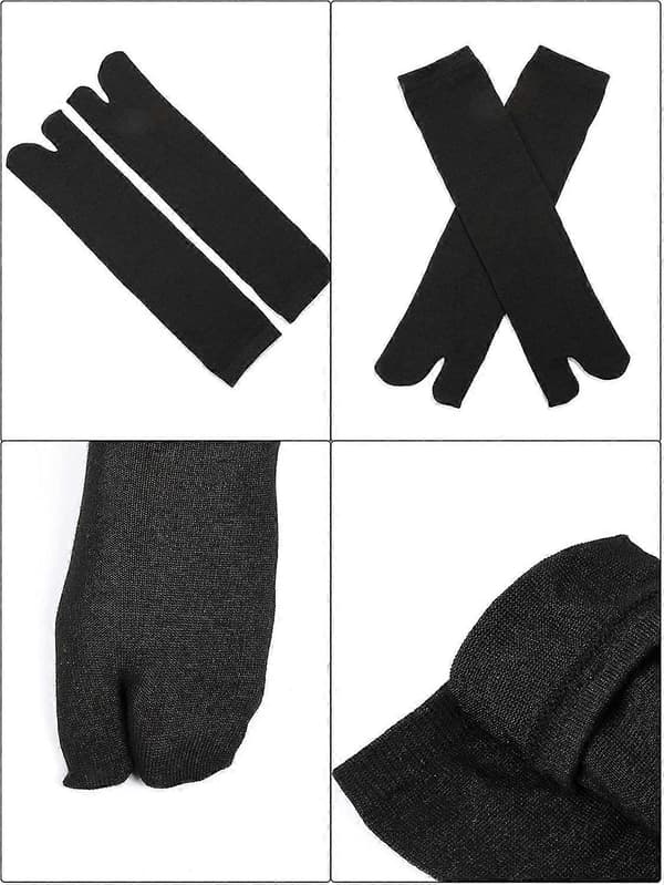 6 par unisex Tabi-varvassukat Geta-sukat puuvillaiset halkaistut varvassukat