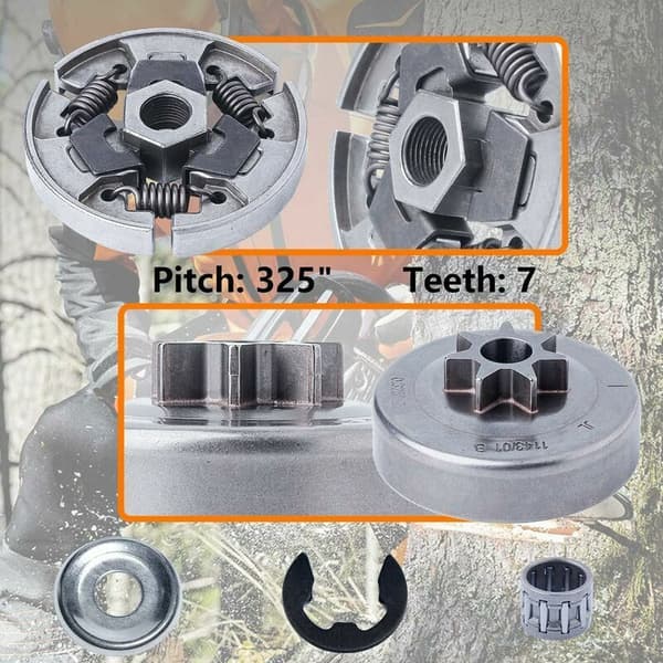 Kopplingstrommel .325 Kopplingstrommel Lager Kit for Stihl MS261 MS261C MS271 MS271C MS291 MS291C MS240 MS260 MS270 MS280 Motorsag Reservedeler