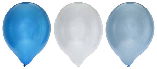 Balloner 30 cm Metallic Blå 8-pak