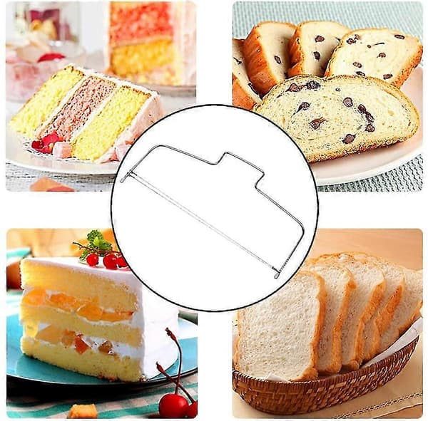 Horisontal kake- og bakverksskive i rustfritt stål med doble linjer